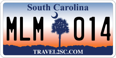 SC license plate MLM014