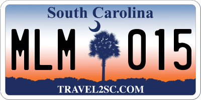 SC license plate MLM015