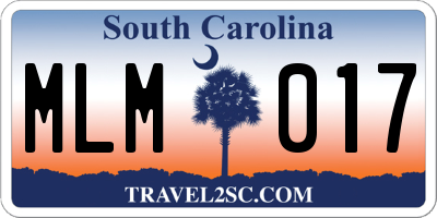 SC license plate MLM017