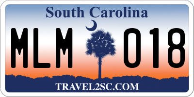 SC license plate MLM018