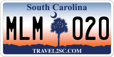 SC license plate MLM020