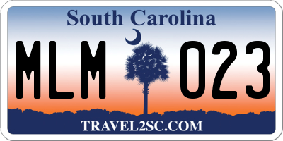 SC license plate MLM023