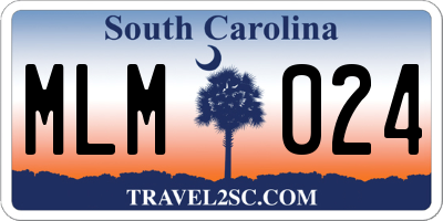 SC license plate MLM024