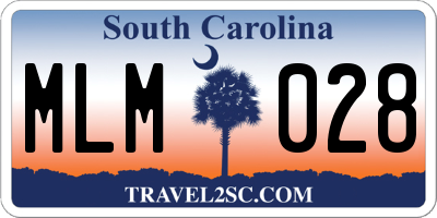 SC license plate MLM028