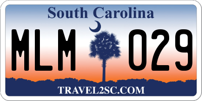 SC license plate MLM029