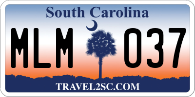 SC license plate MLM037