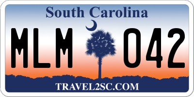 SC license plate MLM042