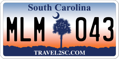 SC license plate MLM043