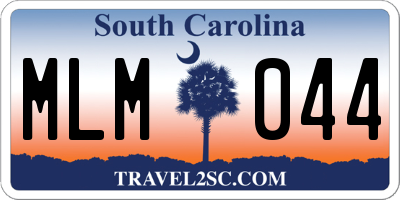 SC license plate MLM044