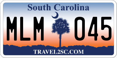 SC license plate MLM045
