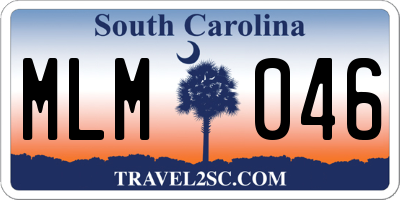 SC license plate MLM046
