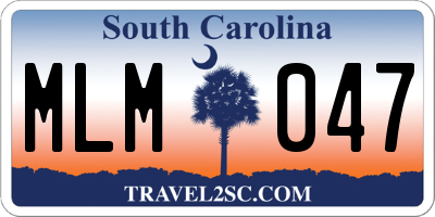 SC license plate MLM047