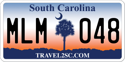 SC license plate MLM048