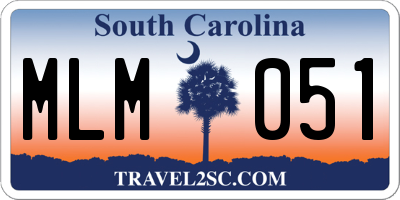 SC license plate MLM051