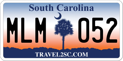 SC license plate MLM052