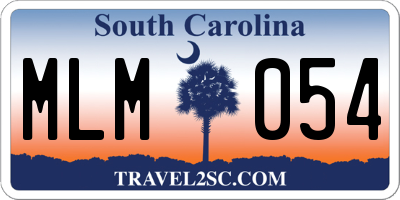 SC license plate MLM054
