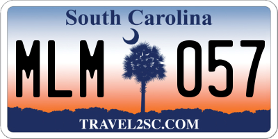 SC license plate MLM057