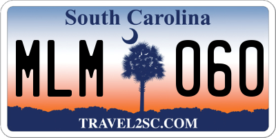 SC license plate MLM060