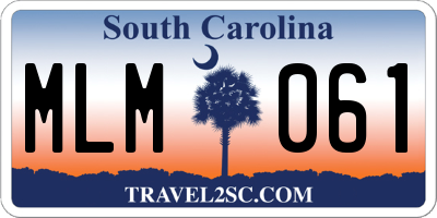 SC license plate MLM061
