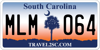 SC license plate MLM064