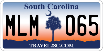 SC license plate MLM065