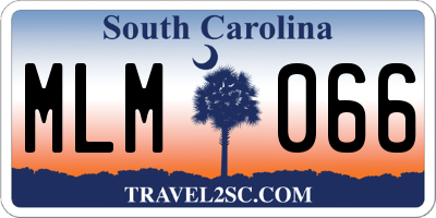 SC license plate MLM066