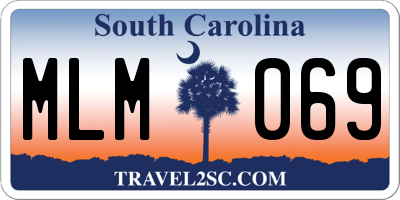 SC license plate MLM069