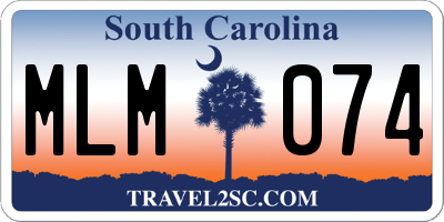 SC license plate MLM074