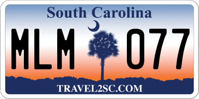 SC license plate MLM077