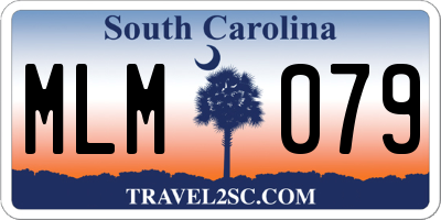 SC license plate MLM079