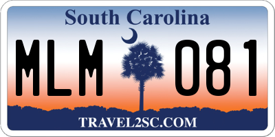SC license plate MLM081