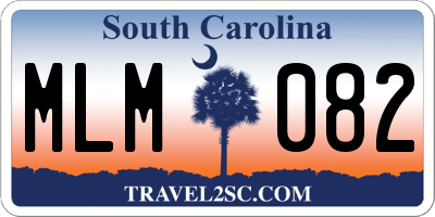 SC license plate MLM082
