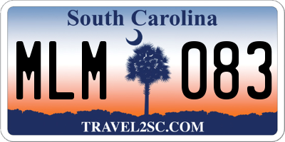 SC license plate MLM083