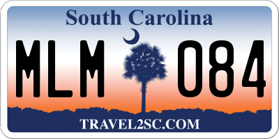 SC license plate MLM084