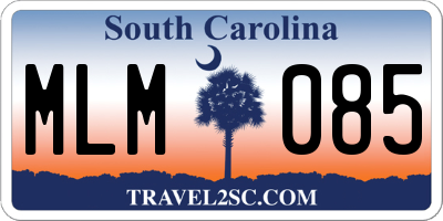 SC license plate MLM085