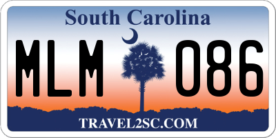 SC license plate MLM086