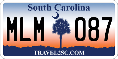 SC license plate MLM087
