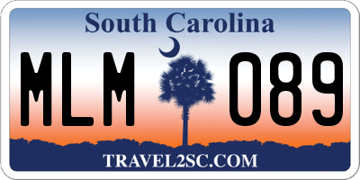 SC license plate MLM089