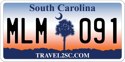 SC license plate MLM091