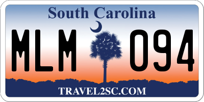 SC license plate MLM094