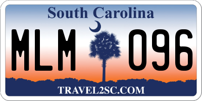 SC license plate MLM096