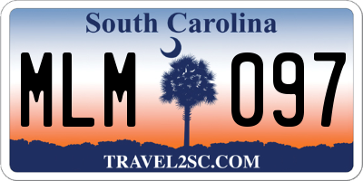 SC license plate MLM097