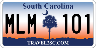 SC license plate MLM101