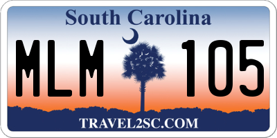 SC license plate MLM105