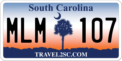 SC license plate MLM107