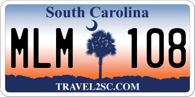 SC license plate MLM108