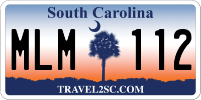 SC license plate MLM112