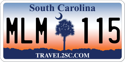 SC license plate MLM115
