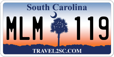 SC license plate MLM119