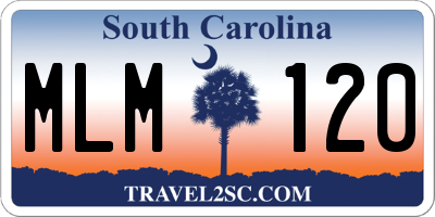 SC license plate MLM120